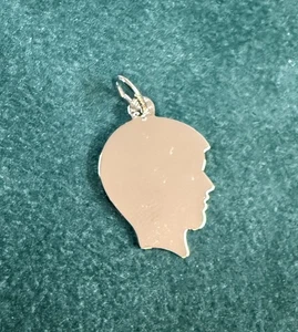 Ciondolo in argento sterling testa di bambino ragazzo figlio di Rembrandt 925 RQC 4429 - Foto 1 di 6