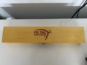 Jaccard Pig Tail Food Flipper w Wood Box - 12" and 19" Tools w Hardwood Handles - Picture 1 of 3