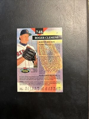 C55d 1993 Topps stadium club #748 Roger Clemens members choice Boston Red Sox - Image 1 of 2
