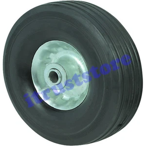 8" 10" INCH SOLID HARD RUBBER REPLACEMENT TIRE WHEEL AND RIM FOR DOLLY HAND CART - Picture 1 of 5