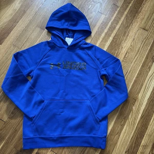 Under Armour Boys Loose Royal Blue Hooded Sweater Size Large NWT - Picture 1 of 11