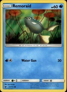 2x (SM04-022 PARALLEL FOIL) Remoraid (C) Pokemon SM Crimson Invasion Card # 22 - Picture 1 of 1