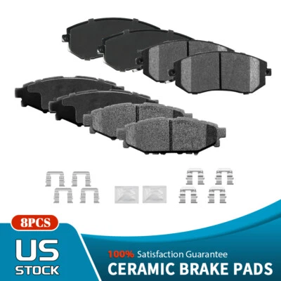 Front and Rear Ceramic Brake Pads for 2013 2014 2015 Subaru Forester BRZ Impreza - Image 1 of 4