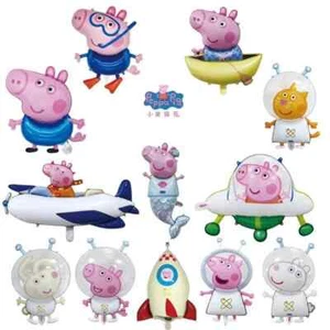 Super Shape Peppa Pig & George Pig Theme Helium Foil Balloon Party Decoration - Picture 1 of 20