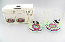 Oui Old Fashioned Glasses 14 Ounce by French Bull Sus PAIR Set of 2 NOSOB