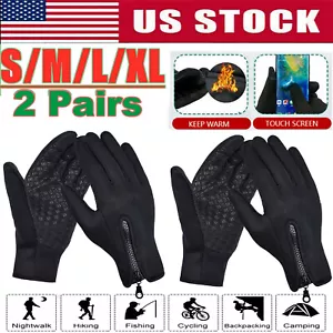 Waterproof Windproof Touchscreen Gloves for Men Women Winter Warm Sports Mittens - Picture 1 of 18