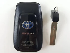 ORIGINAL TOYOTA RAV4 19-21 OEM SMART KEY LESS ENTRY REMOTE FOB BLUE LOGO UNCUT - Picture 1 of 12