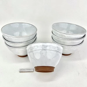 7x Laurie Gates Valencia Gray White Washed Vintage Boho TerraCotta 4.75” Bowls - Picture 1 of 7