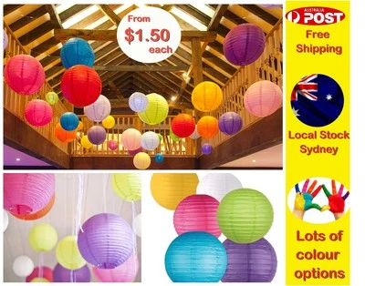 Paper Lanterns for Wedding Party Festival Decoration- Can Mix and Match Colour - image 1 of 3