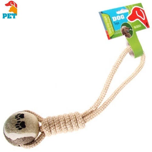 Corda e Palla Giocattolo Per Cane In Cotone Dog Toy Rope Animali - Immagine 1 di 1