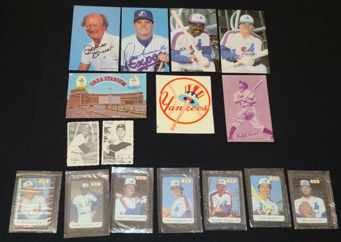 1950-1980 - MLB BASEBALL COLLECTIBLES (16) - POSTCARD, EXHIBIT, DECAL, CARD, ETC Cover