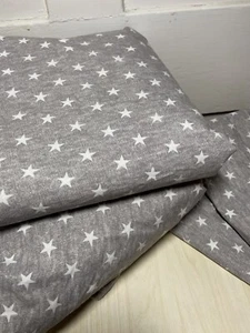 TOMMY HILFIGER Star Sheet Set Gray TWIN 4 Piece Celestial Patriotic Cotton Blend - Picture 1 of 6