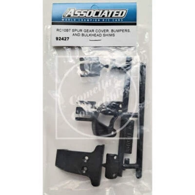 Factory Team Associated RC10B7 Spur Gear Cover, Bumpers, Bulkhead Shims #92427 - Image 1 of 2