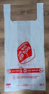 225 bolsas de transporte Woolworths grandes vintage. Estilo chaleco. 76cm x 46cm. Degradable - Imagen 1 de 1