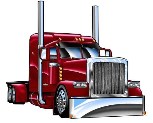 Cartoon 2004 Peterbilt 379 Big Rig Semi Truck Hauler Tshirt 8152 - Image 1 of 1