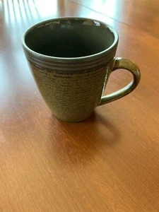 Omega Olive Sango Mug Coffee Tea Speckled Green Textured Band 4660 EUC replace - Picture 1 of 4