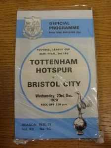 23/12/1970 Football League Cup Semi-Final: Tottenham Hotspur v Bristol City . T - Picture 1 of 1