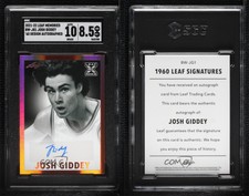 2021-22 Leaf Memories 1960 Base Auto Josh Giddey #BW-JG1 SGC 8.5 Rookie Auto RC