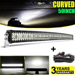 50Inch Curved 2240w Led Light Bar Spot Flood Combo Driving Offroad 4WD Truck Suv - Picture 1 of 9