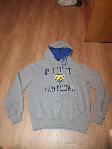Pitt Panthers Hoodie Mens S Gray Blue Yellow Colleseum Athletics Great Condition Cover