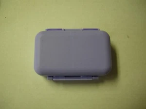 Pill Box, 6 Compartments, Lavender Plastic Case, By DM Merchandising, Brand New - Picture 1 of 2