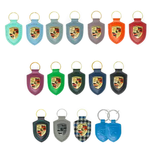 Original Porsche "Wappen - Schlüsselanhänger", #Echtleder, verschiedene Farben - Bild 1 von 37
