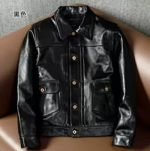 Horsehide leather Riders jacket Size S Black Unused TS1 - Picture 1 of 4