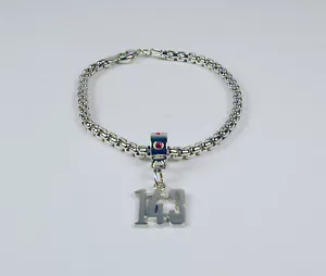 Sterling Silver 143 = I LOVE YOU7" Bead Bracelet Free US Shipping - Picture 1 of 4