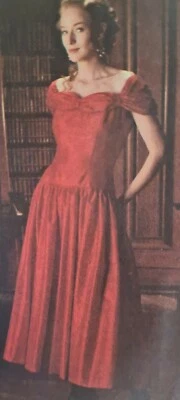 1980s Drop Waist Ballerina Off Shoulder Wedding Dress Style 1649 Sewing Pattern - Image 1 of 3