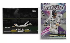 2024 Topps Stadium Club - Christian Yelich Chrome + Virtuosos of Velocity - Picture 1 of 2