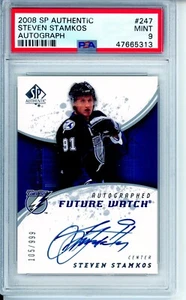 2008 Upper Deck SP Authentic Steven Stamkos Future Watch Auto /999 RC PSA 9 - Picture 1 of 2