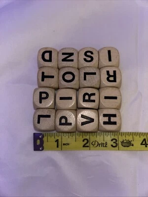 Juego completo de piezas de repuesto Boggle letras 1976 de colección Parker Brothers Foto 1 de 4