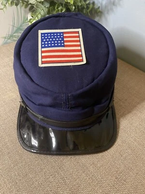 Sombrero Unión Azul Marino Ejército Federal Gorra Algodón EE. UU. Soldado Disfraz Guerra Civil Foto 1 de 4