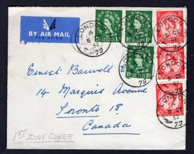GB 1952 FDC Cover. QE2 Wilding Portrait - Image 1 of 2