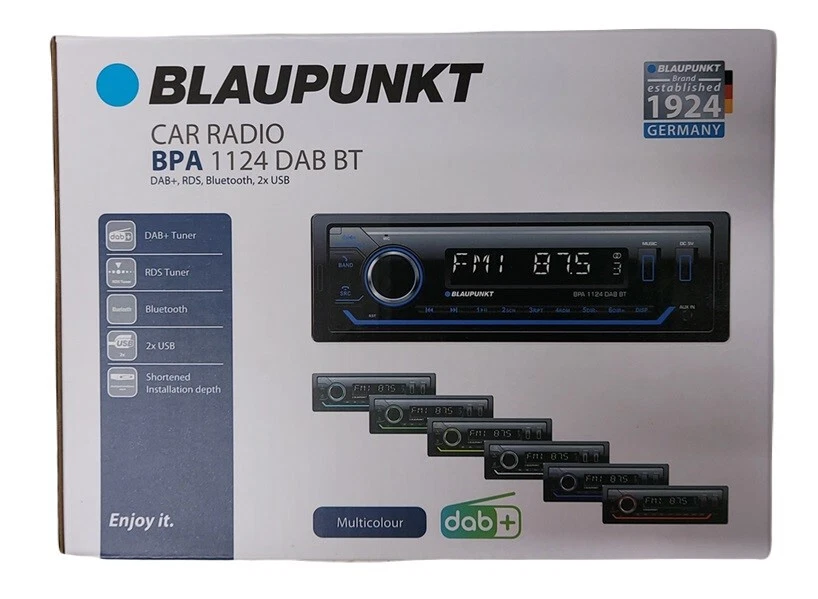 Blaupunkt BPA1124 DAB Autoradio mit MP3 USB AUX Bluetooth  VarioColor DAB / DAB+ - Bild 1 von 1