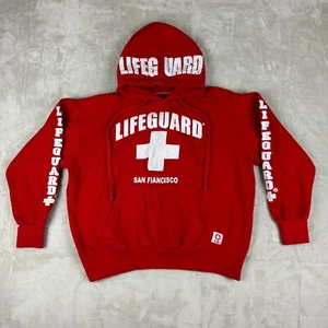 Lifeguard Hoodie San Francisco Rot Large Offiziell Lizenziert Pullover - Bild 1 von 10