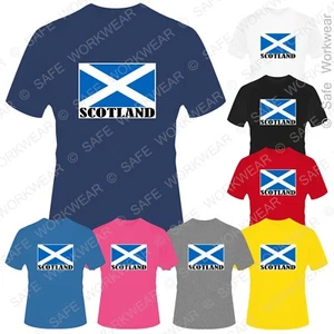 Children Scottish Flag T Shirt - Scotland UK Union Jack Saint Andrew's Saltire - Picture 1 of 21