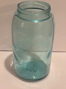 Antik 1900-1910 KUGEL 3-L Logo Dose Quart blau grün Einmachglas Blasen Unikat - Bild 1 von 6