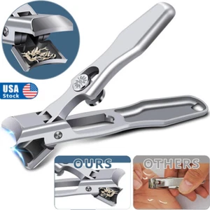 Nail Clippers for Men with Catcher, Toe Nail Clippers for Thick Nails Seniors US - Picture 1 of 19