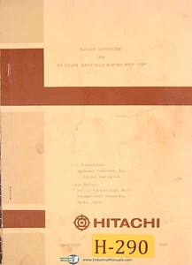 Hitachi JET, diagrama de conexión de polipasto eléctrico monofásico y manual de instrucciones - Imagen 1 de 3