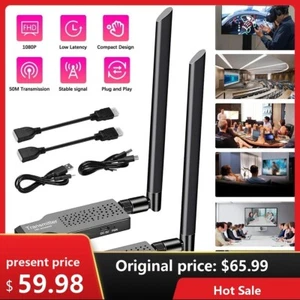 1080p Wireless HDMI Extender Video Transmitter and Receiver Display PC TV Share - Picture 1 of 11
