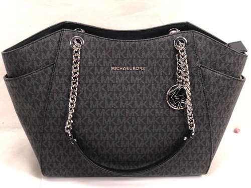 Borsa a tracolla Michael Kors Jet Set da viaggio LG catena nera prezzo al dettaglio al dettaglio $558