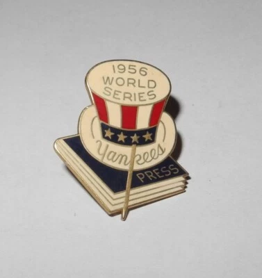 1953 Baseball New York Yankees World Series Media Press Pin Charm Button Pinback - Image 1 of 2