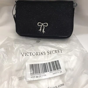 Victoria's Secret Phone Wristlet Wallet Clutch, Black Sparkle NWT - Picture 1 of 9