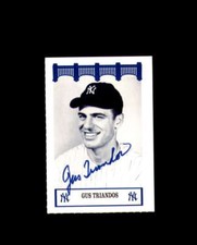 Gus Triandos Signed 1992 Wiz The 50's New York Yankees Autograph