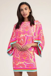 NUEVO CON ETIQUETAS Talla S Trina Turk Mañana Amanecer Natación Cubierta Túnica Kaftan - Imagen 1 de 4