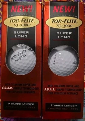 Top Flite XL 3000 супер длинный новый в коробке мячи для гольфа набор из 6 белый - Изображение 1 из 4