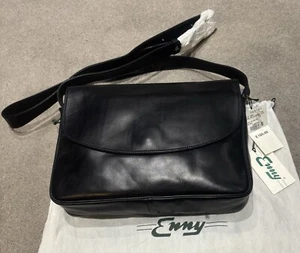 ENNY-BRAND NEW- RARE -LARGE ITALIAN SOFT LEATHER-CROSSBODY BAG IN NAVY -NEW !! - Picture 1 of 12