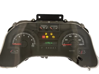 Painel de instrumentos velocímetro 09 Ford E150/E250/E350 medidores de van 141.753 milhas - Imagem 1 de 3
