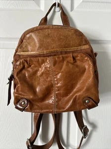 FOSSIL Leather - Long Live Vintage - RETRO Boho  Backpack  GREAT condition Brown - Picture 1 of 12